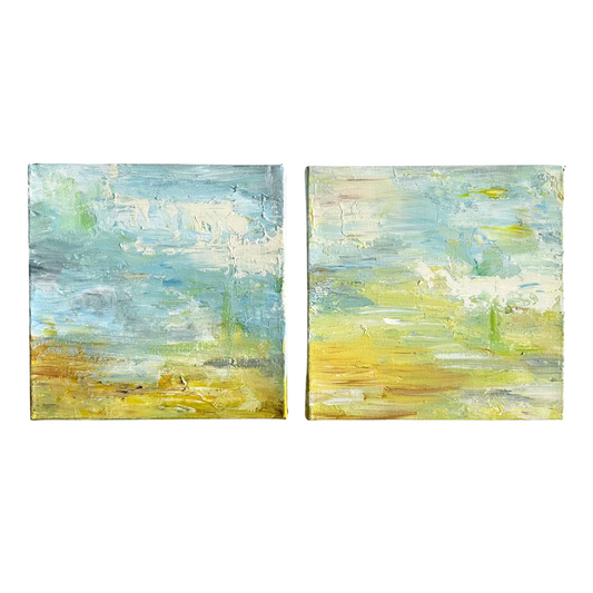 Ocean Abstract 8x8" | Set of Two